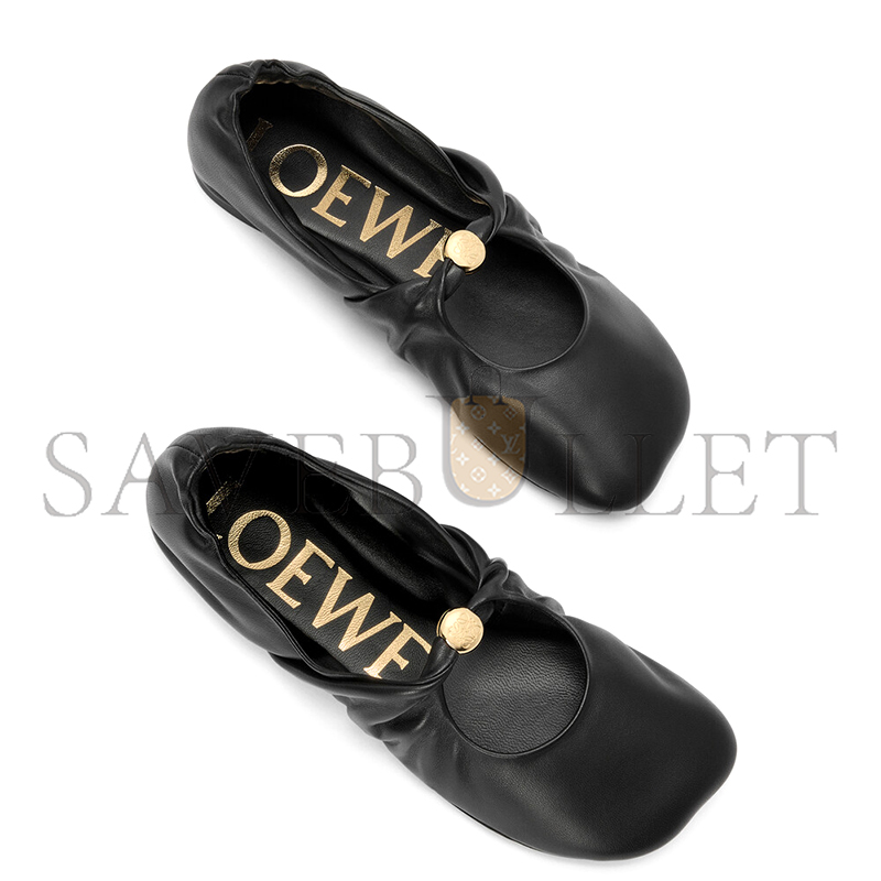 L0ew* pebble soft ballerina in nappa lambskin l815466x46